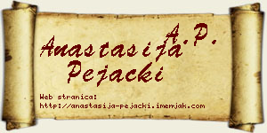 Anastasija Pejački vizit kartica